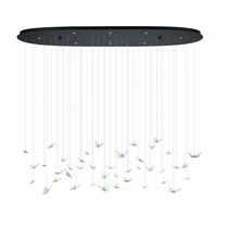 Adrados LED 8 Light Dimmable Pendant Black / Warm White - 390436