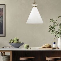 Laria Cone Large Pendant Champagne Bronze / Opal