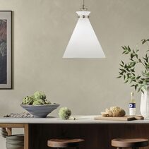 Laria Cone Large Pendant Polished Nickel / Opal