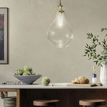 Laria Pear Large Pendant Champagne Bronze / Clear