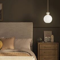 Laria Round Small Pendant Champagne Bronze / Opal