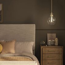 Laria Round Small Pendant Champagne Bronze / Clear