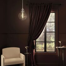 Laria Round Small Pendant Polished Nickel / Clear