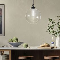 Laria Round Large Pendant Black / Clear