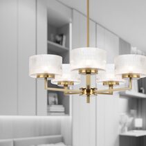 Moreno II 5 Light Pendant Antique Gold - MORENO2 PE5-AG