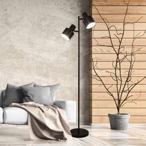 Ari 2 Light Floor Lamp Black - SL98787/2BK