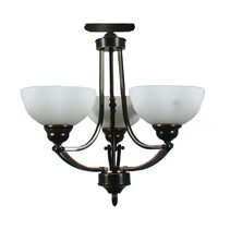 Houston 3 Light Flush Pendant Bronze - LOI1000248A