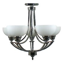 Houston 5 Light Flush Pendant Chrome - LOI1000251A