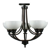 Houston 5 Light Flush Pendant Bronze - LOI1000252A