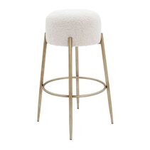 Nino Kitchen Stool White Boucle - 33327