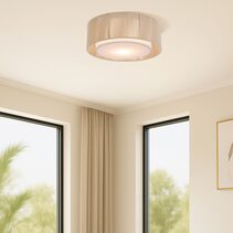 Cusco 40 Batten Fix Ceiling Light Natural - CUSCO BF40-NATWH