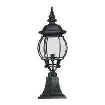 Flinders Medium IP44 Outdoor Pillar Mount Antique Black - LOI1001683