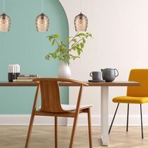 Neta Interior Wine Glass Shade Segmented Pendant Amber - NETA2