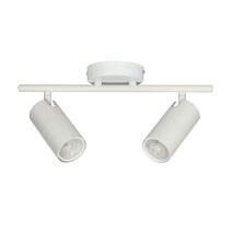 Lengan Interior Double Heads Adjustable Round Base Spot Lights White - LENGAN2W