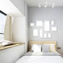 Lengan Interior Three Heads Adjustable Round Base Spot Lights White - LENGAN3W