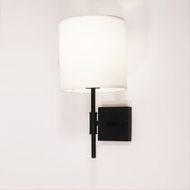 Bella Wall Sconce With Fabric Shade Black - OL69331BK