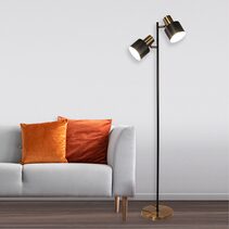 Ari 2 Light Floor Lamp Antique Brass - SL98787/2AB