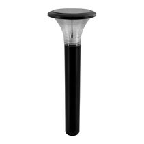 Robust Aluminium Solar LED Bollard Light Black - SLDBL0024/BLK-TC