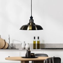 Slater.38 Industrial Vintage Shade Only Antique Brass - OL2298/38AB