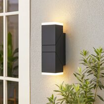 Solea Up and Down Rotatable LED Outdoor Wall Light Black - LLOL014