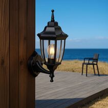 Sylva Up Outdoor Wall Light Black - LLOL029BK