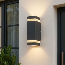 Rivo Up and Down LED CCT Outdoor Wall Light Charcoal - LLOL013