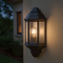 Avara Outdoor Wall Sconce Black - LLOL040BK