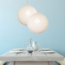 Kanto.40 Round White Linen Shade Only - OL2247/40WH