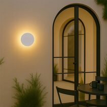 Orlan 120mm LED Colour-Shifting Disc Wall Sconce White / Small - LLOL043W