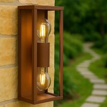 Zyra 2 Light Up and Down Outdoor Wall Light Rusty - LLOL008R