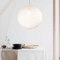 Kanto.60 Round White Linen Shade Only - OL2247/60WH