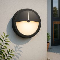 Talvia LED CCT Outdoor Bunker Light With Eyelid Black - LLOL027BK