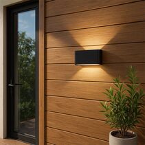 Elaro CCT LED Outdoor Wall Light Large Black - LLOL031BK