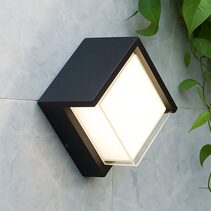Tivor Square CCT LED Outdoor Wall Light Black - LLOL019