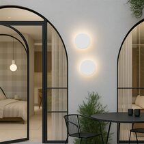 Orlan 250mm LED Colour-Shifting Disc Wall Sconce White Large - LLOL045W