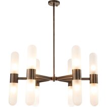 Hepburn 12 Light 6 Arm Pendant Antique Brass - LOI1001622