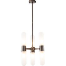 Hepburn 6 Light 3 Arm Pendant Antique Brass - LOI1001623