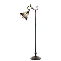 Shelby Botanical Gooseneck Tiffany Floor Lamp - TL-102238-F622