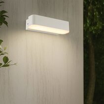 Ziron 18 Exterior LED Wall Light White - ZIRON EX18-WH