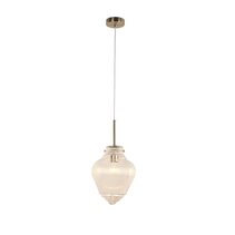 Ridge Ribbed Glass Pendant Brushed Nickel - LOI1001609
