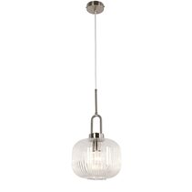 Main Ribbed Glass Pendant Brushed Nickel - LOI1001611