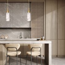 Interior Marble Cylinder Pendant White - MARMOL4