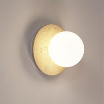 Elf Decorative Opal Glass Wall Light Travertine - OL54235TR