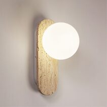 Ping Decorative Opal Glass Wall Light Travertine - OL54271TR