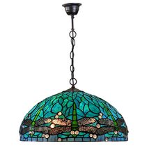 Sylvia Dragonfly Tiffany Hanging Pendant - HL-20595A-3CD