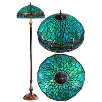 Sylvia Dragonfly Tiffany Floor Lamp - TL-F20595A-KG