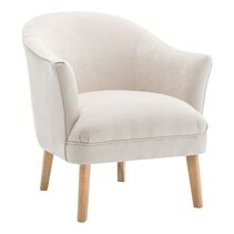 Elsa Arm Chair Cream Chenille - 33492