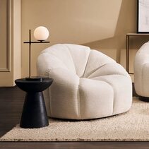 Avalon Swivel Occasional Chair Cream Chenille - 33500