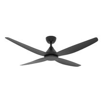 Augusta 52" 54W AC Four Blade Ceiling Fan Black - SACF11/52/4BK