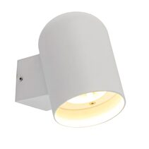 Keila Exterior Oval Surface Mounted Wall Light Matt White- KEILA2